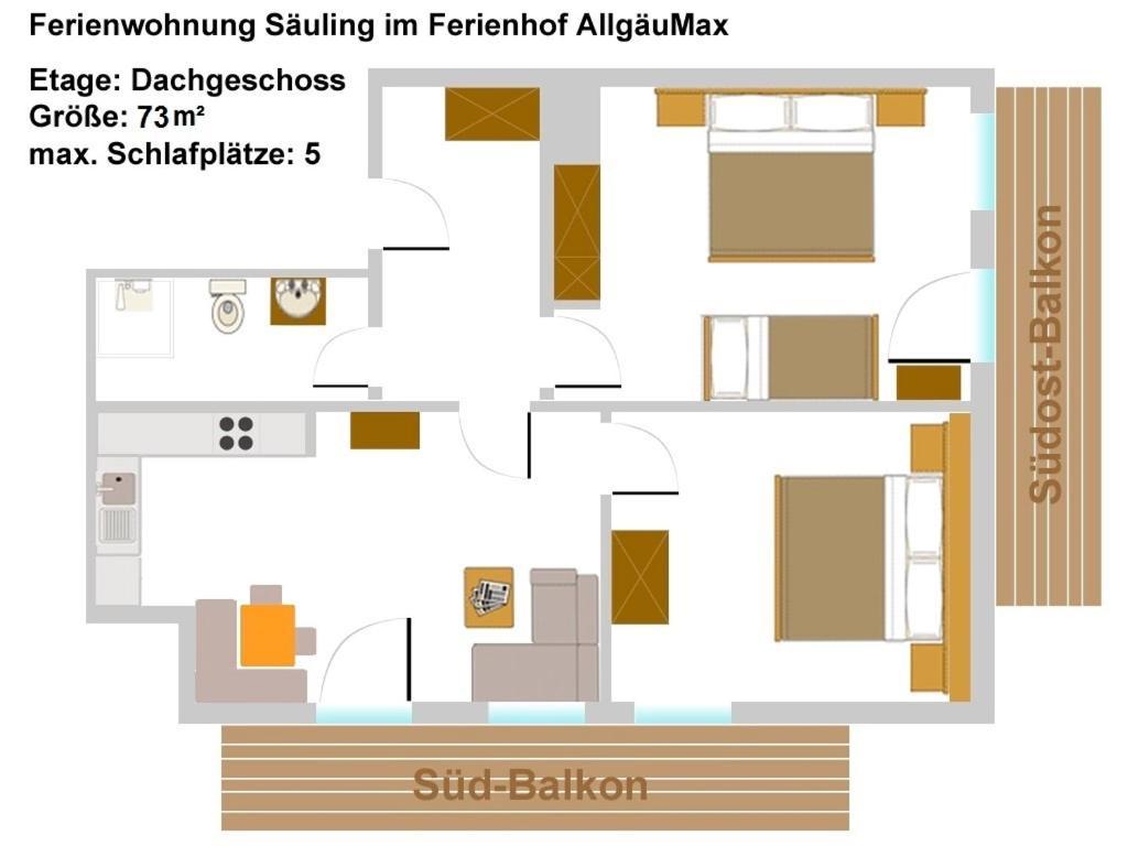 Ferienhof Allgaeumax Füssen Pokoj fotografie